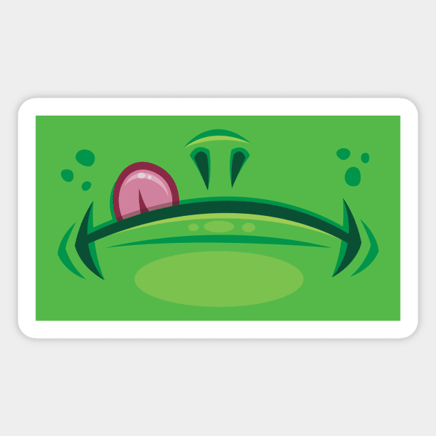 Cartoon Frog Mouth with Tongue Magnet by fizzgig